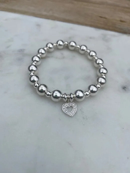 Chunky Heart Charm Bracelet