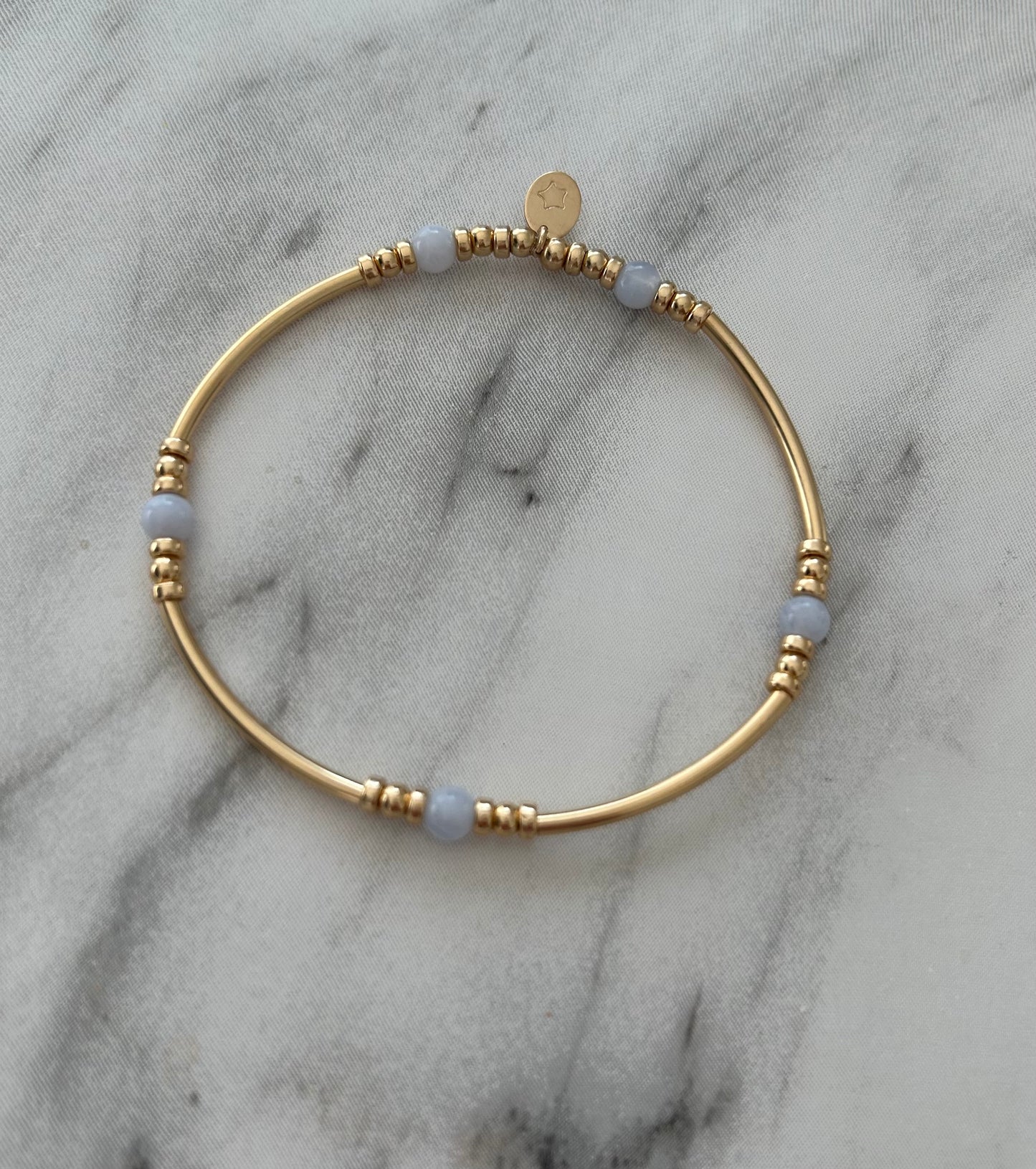 Blue Lace Agate Bangle