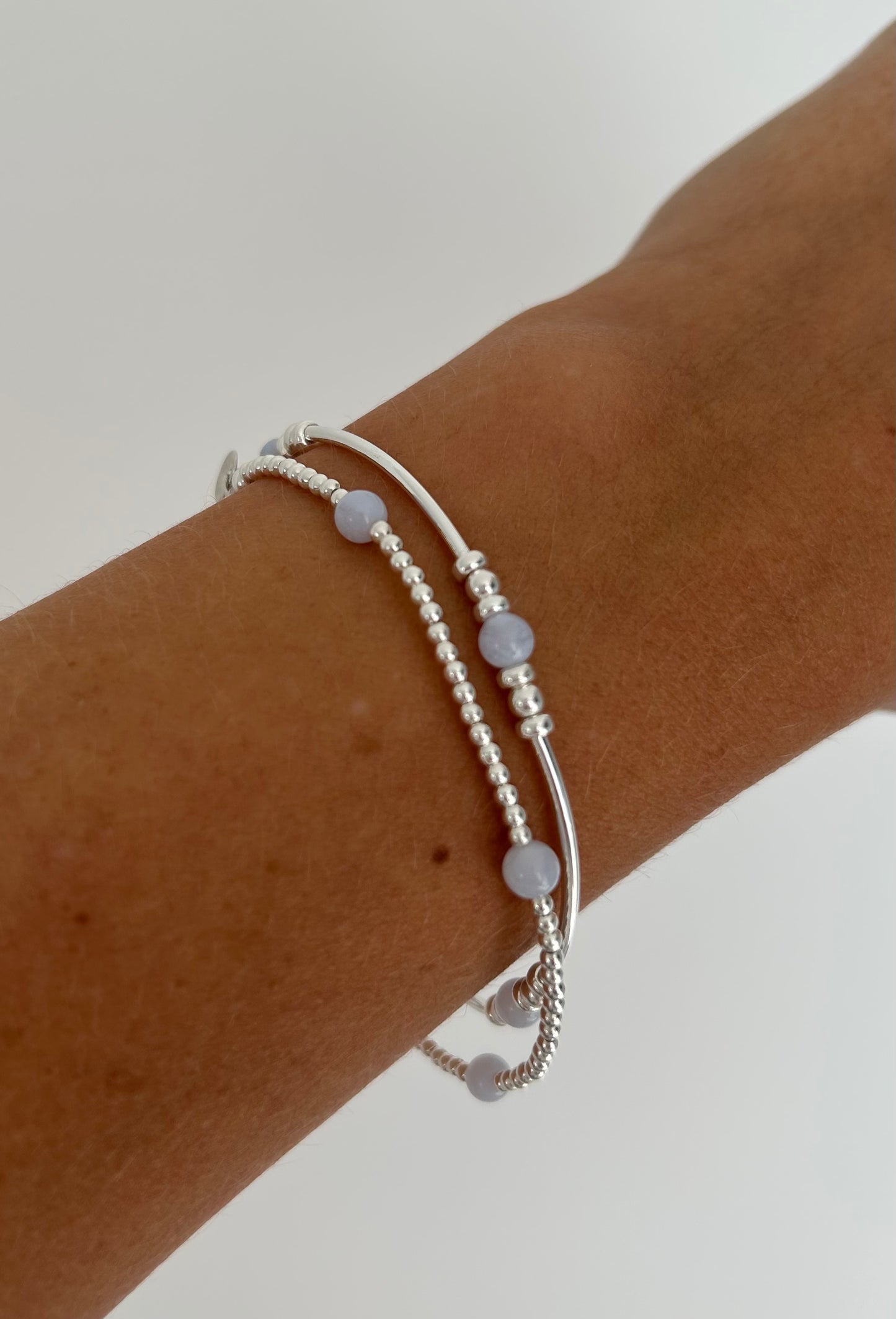 Blue Lace Agate Bangle