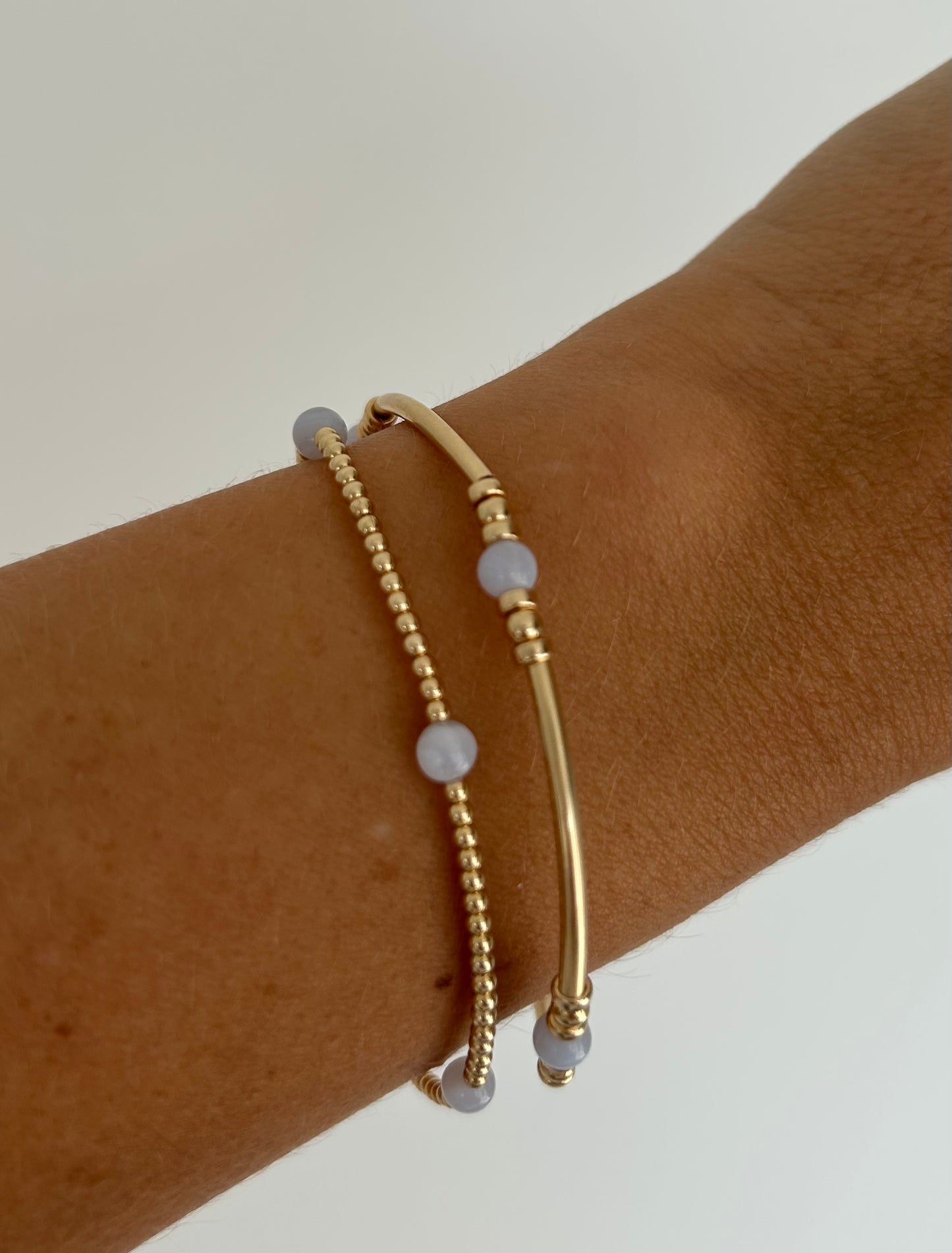 Blue Lace Agate Bangle