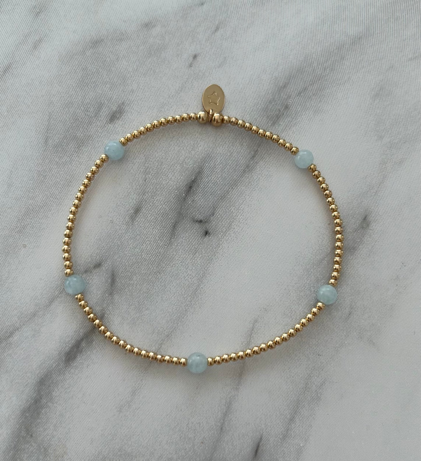Aquamarine Stacking Bracelet