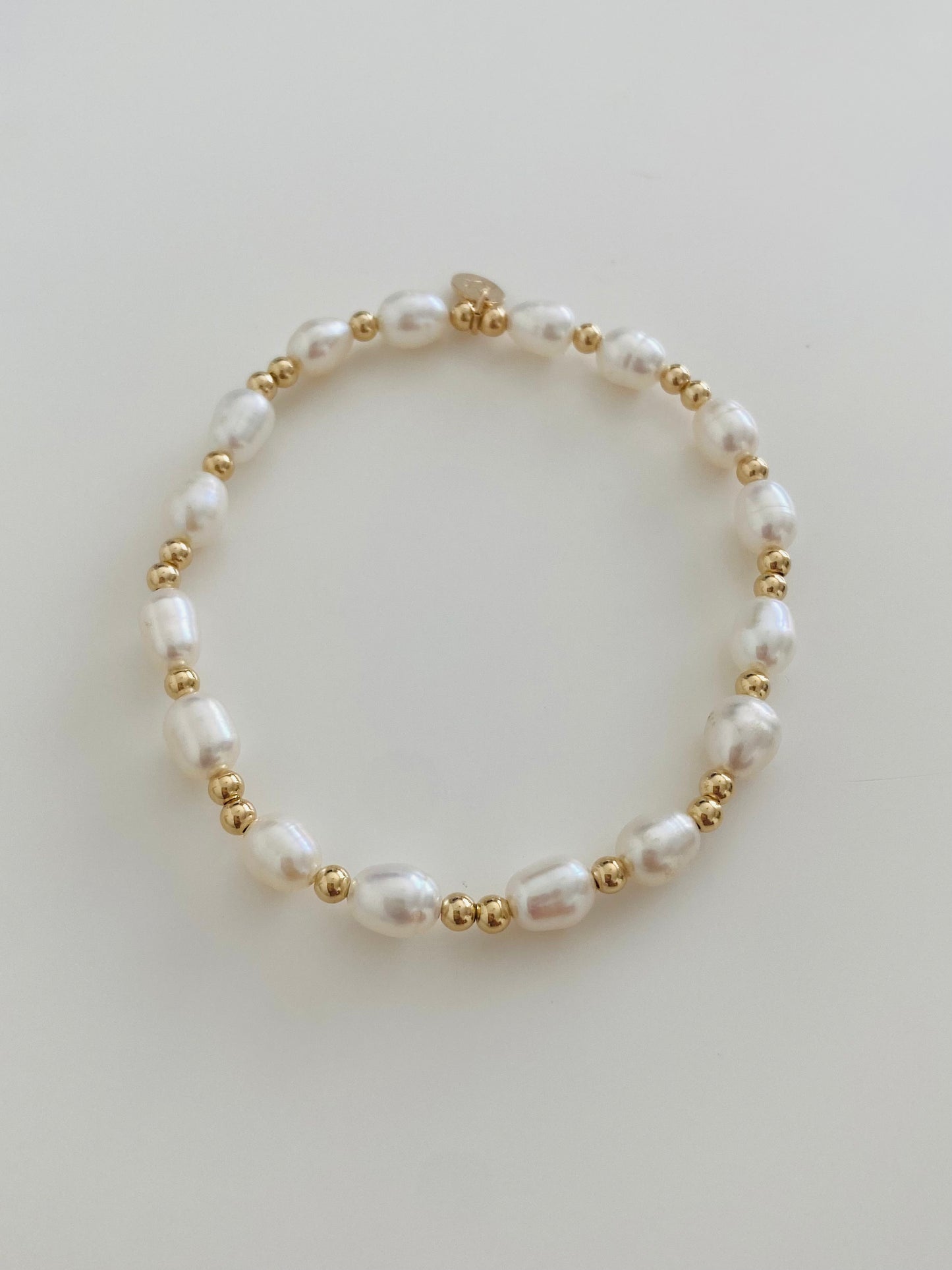 Gold Pearl Chunky Bracelet