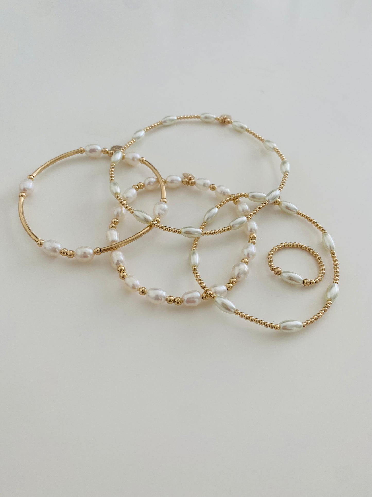 Gold Pearl Chunky Bracelet