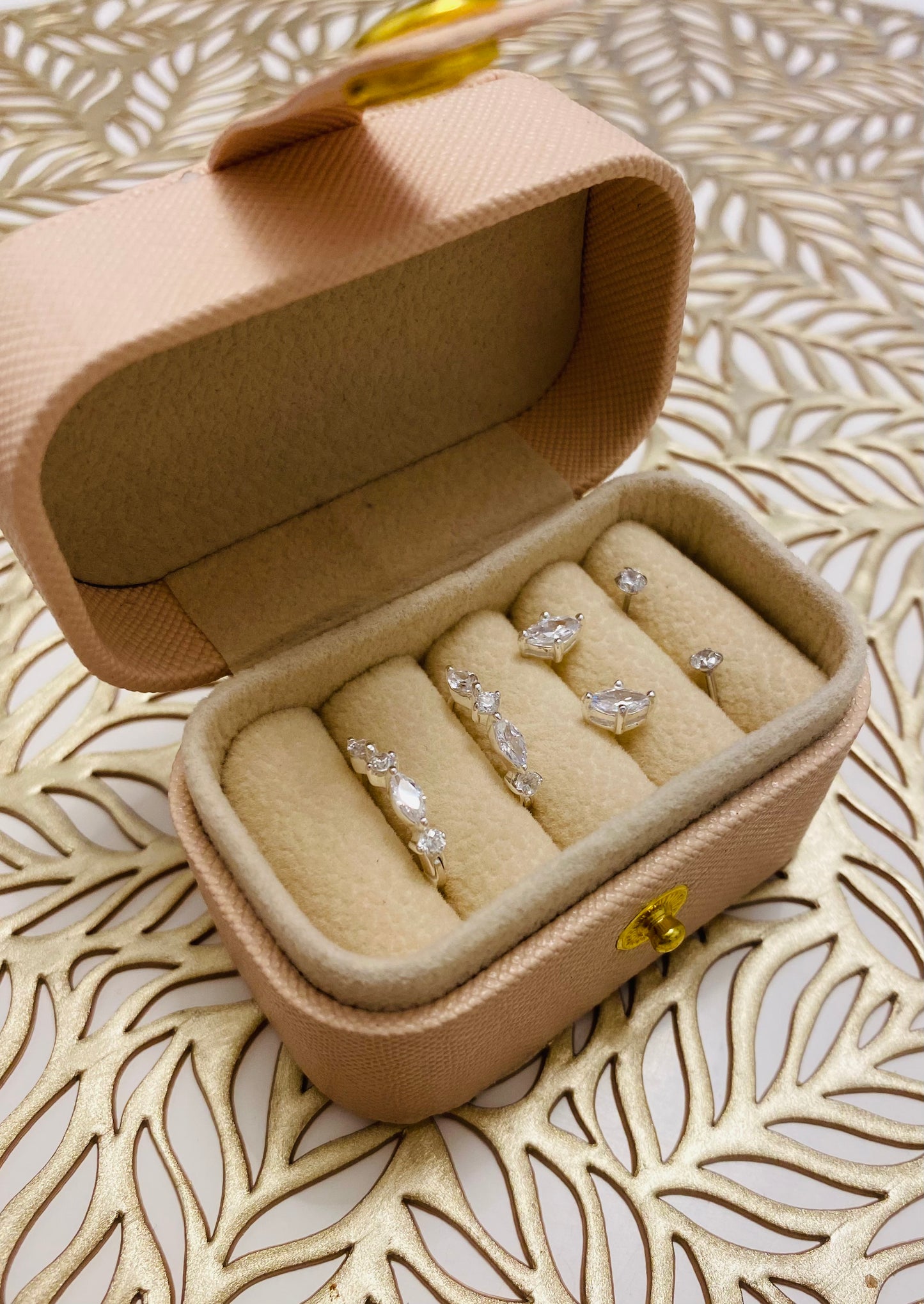 Silver Earring Stack and Box