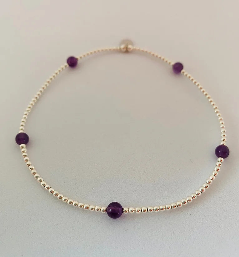Precious Gemstone Anklet