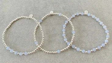 Blue Lace Agate Stack Set of 3