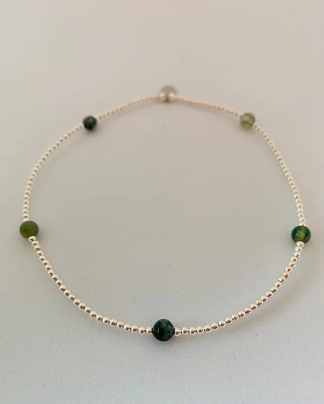 Precious Gemstone Anklet