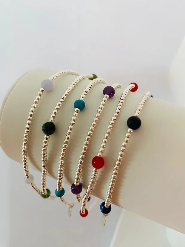 Precious Gemstone Anklet