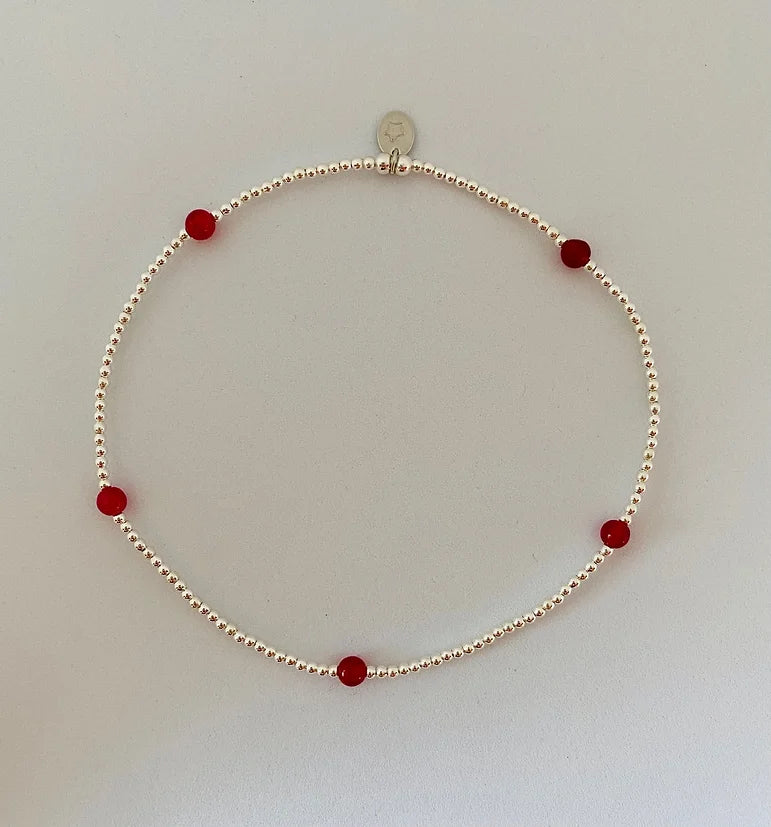 Precious Gemstone Anklet