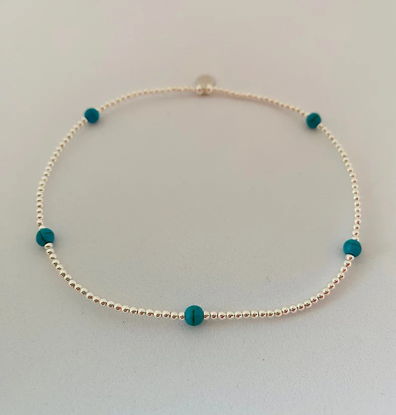 Precious Gemstone Anklet