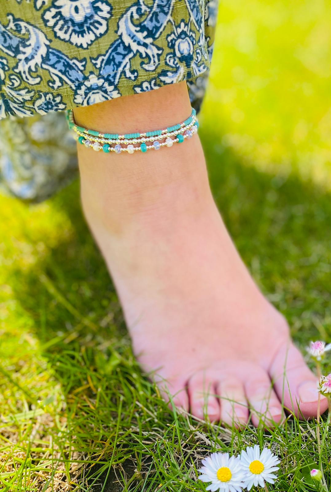 Mermaid Miyuki Anklet Stack Set of 3