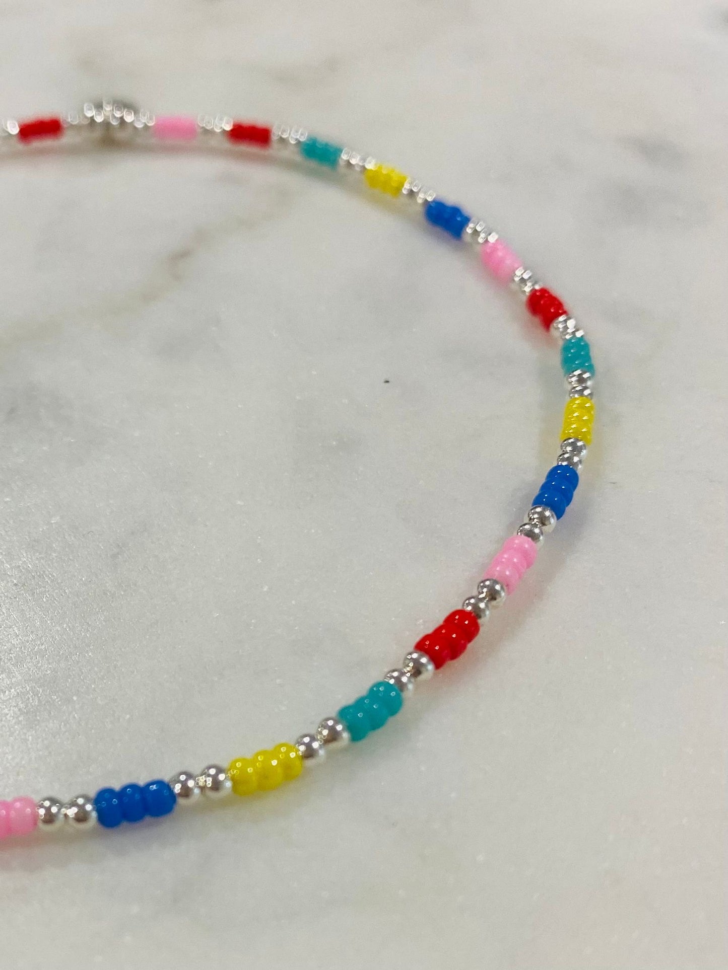 Rainbow Miyuki Bead Anklet