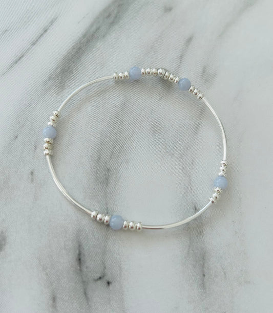 Blue Lace Agate Bangle