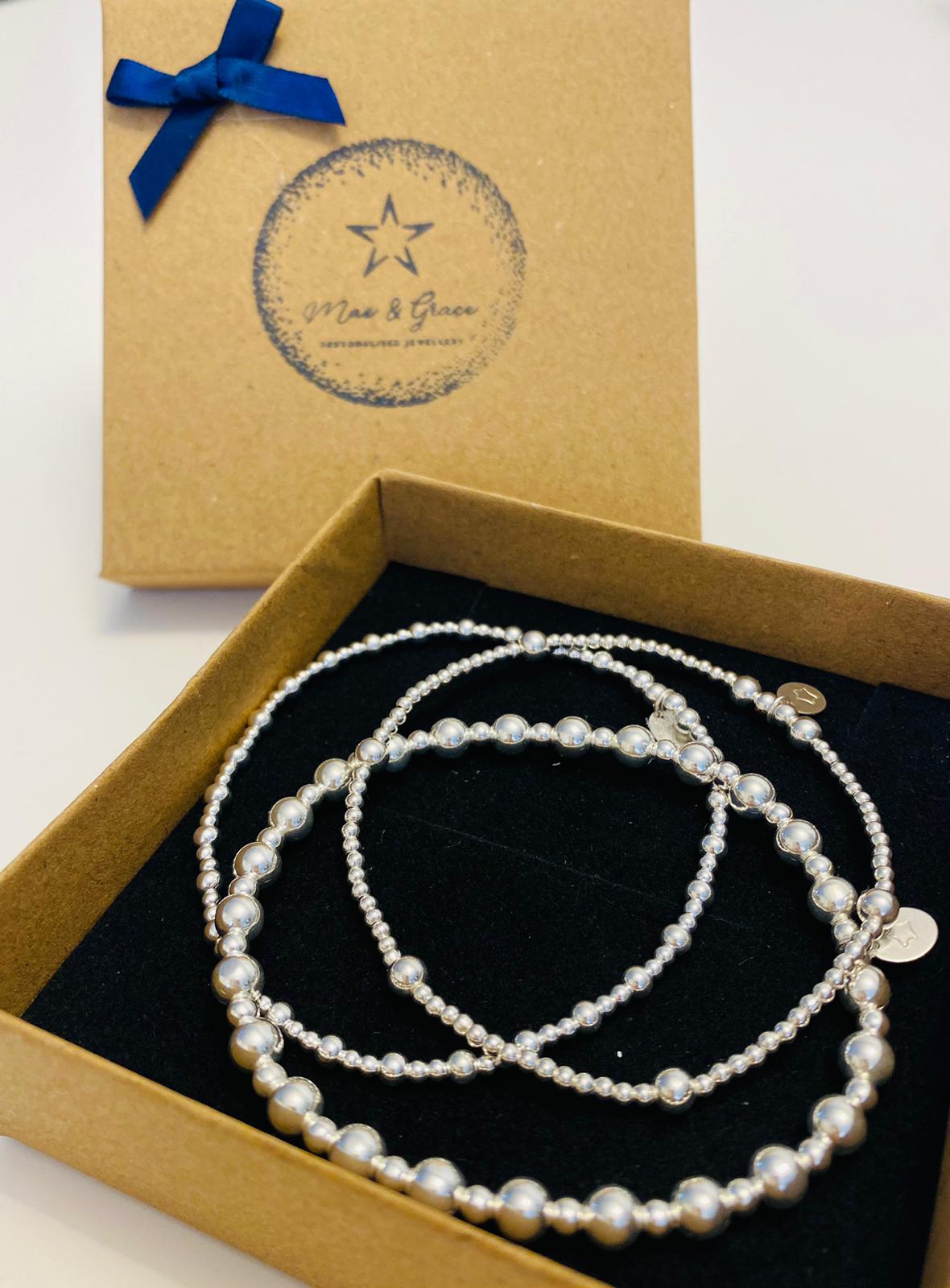Silver Luna Bracelet Stack