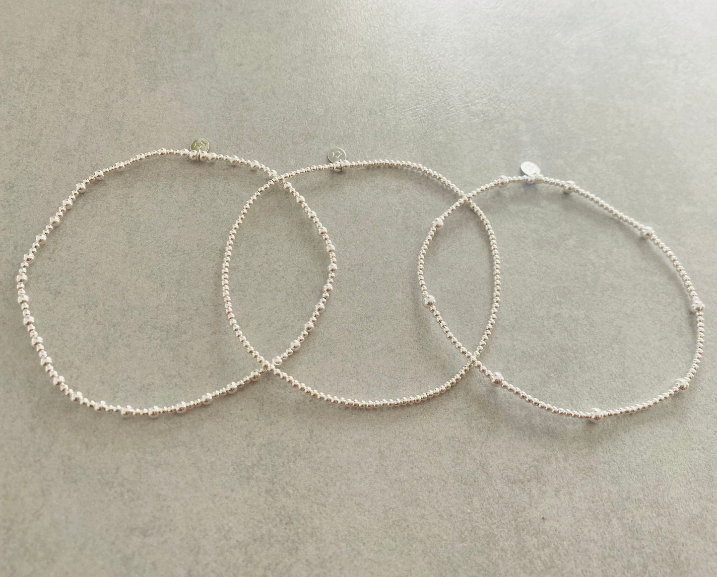 Silver Anklet Stack