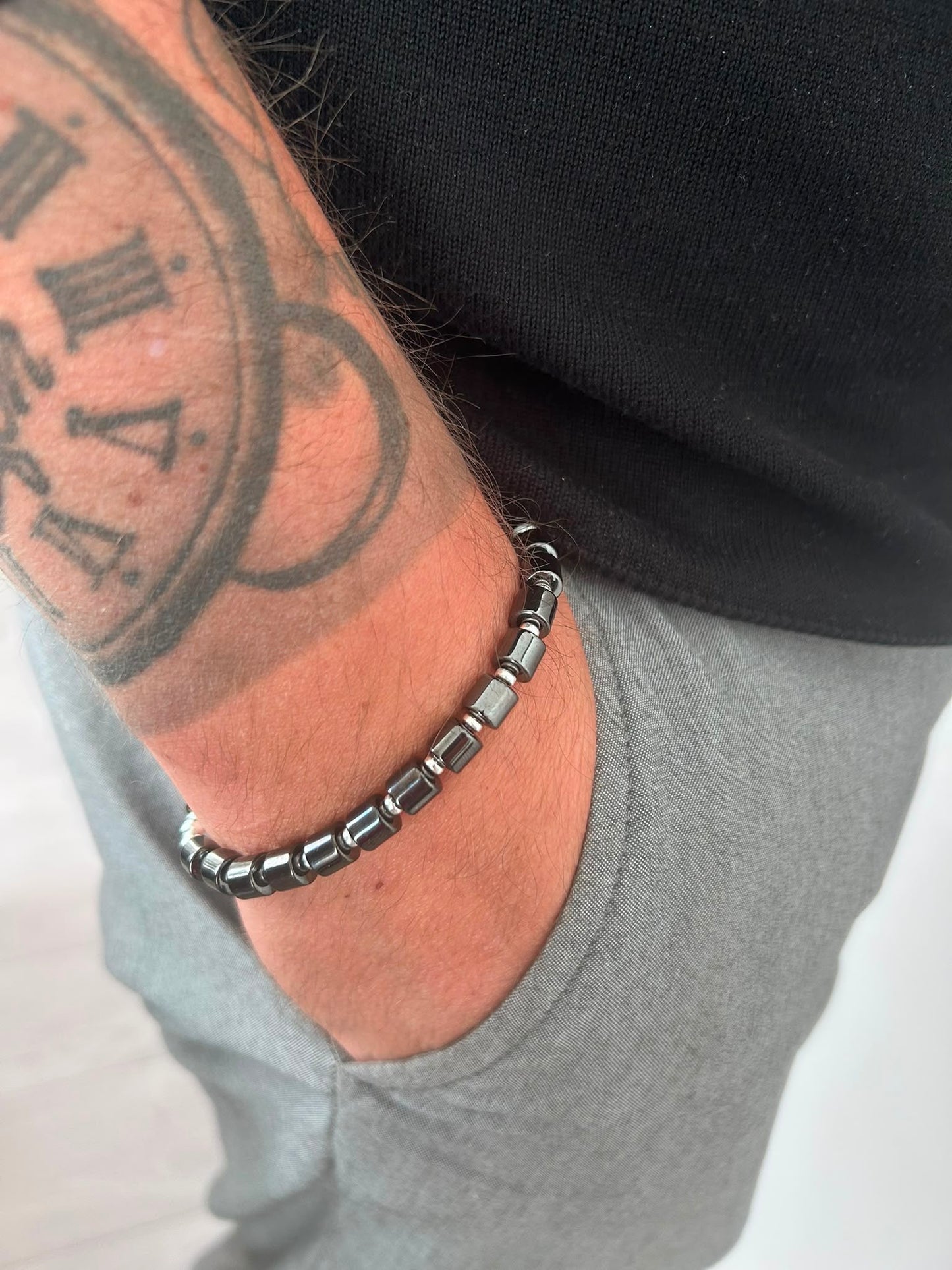 Men’s Black Hematite Bracelet