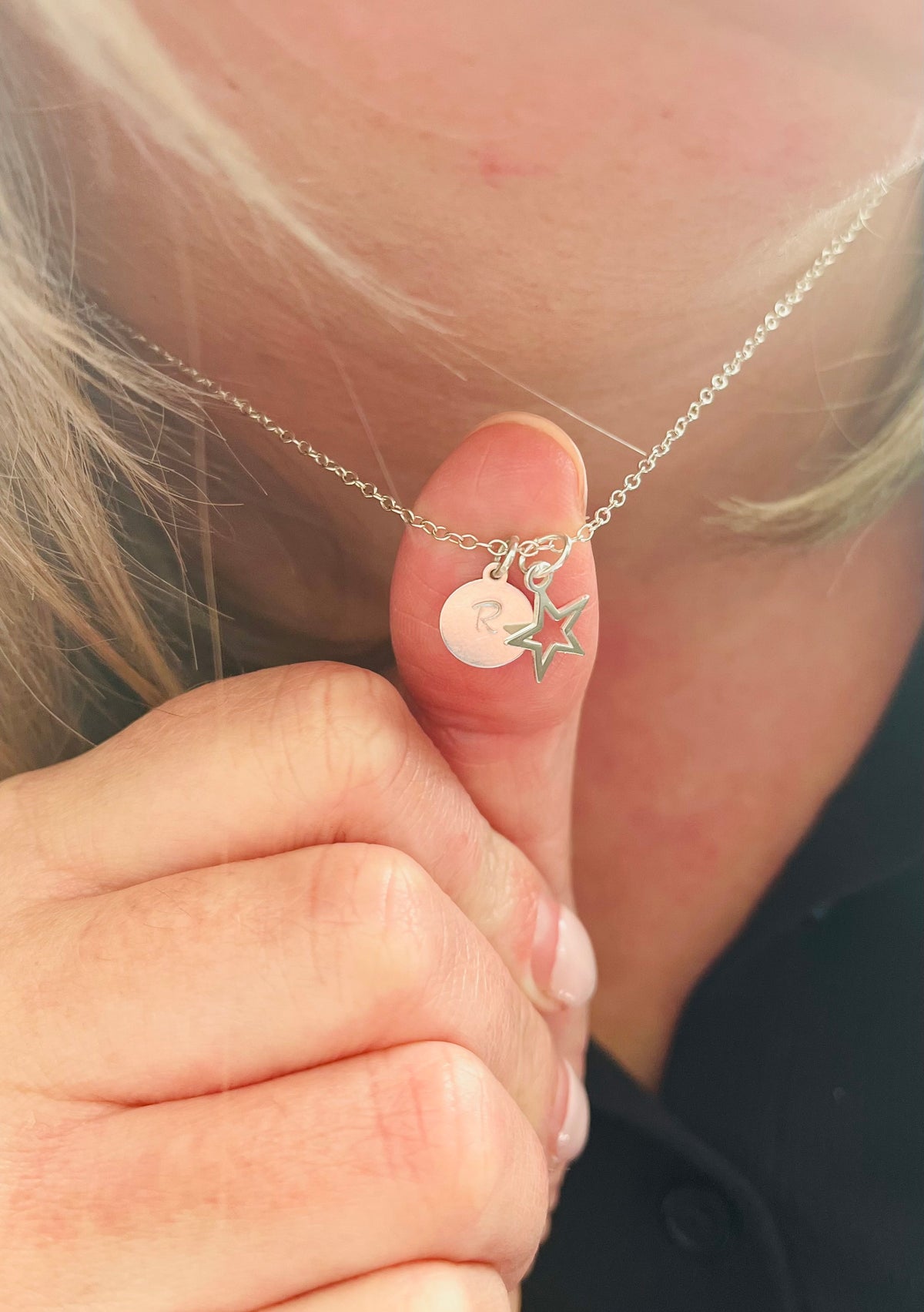 Initial star charm Necklace
