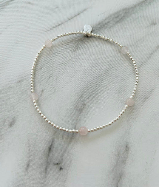 Rose Quartz Stacking Bracelet