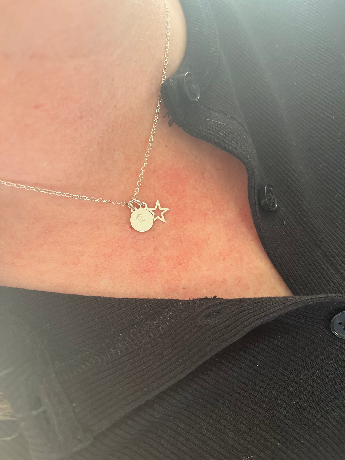 Initial star charm Necklace