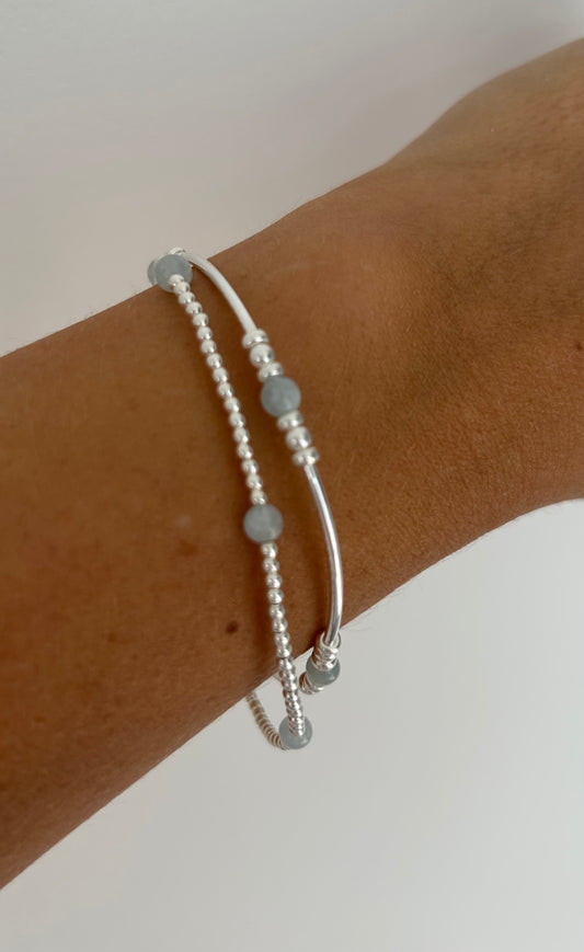 Aquamarine Stacking Bracelet