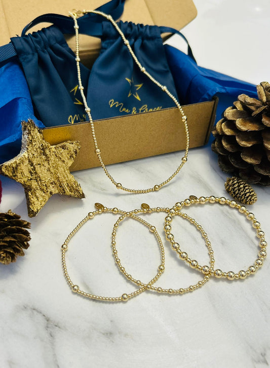 Luna Stack of 3 and necklace Gift Set